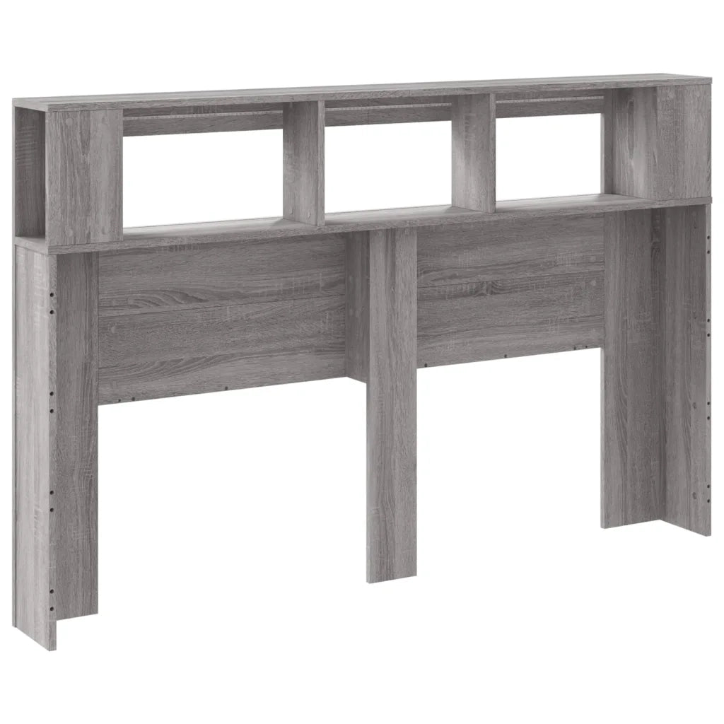 Testiera LED-Testata con LED-Testiera Decorativa Grigio Sonoma 160x18,5x103,5 cm Legno Multistrato