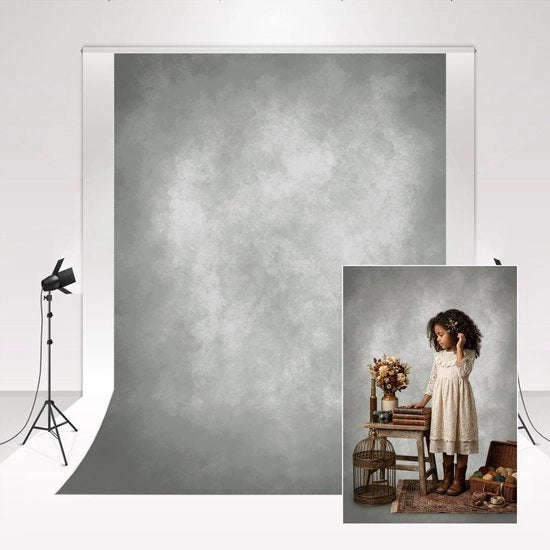 Sfondo di Fondazione in Tela Luce Grigia 2x3m - Sfondo per Fotografia - Sfondo per Bambini - Sfondo per Matrimoni - Sfondo Minimalista per Retratti - Materiale Idrorepellente - Sfondo per Video in Tempo Reale - Sfondo per Fotografia