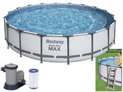 PISCINE FUO TONDA CON TELAIO D.549 H.122 CON POMPA ART. 56462 PISCINE FUORITERRA