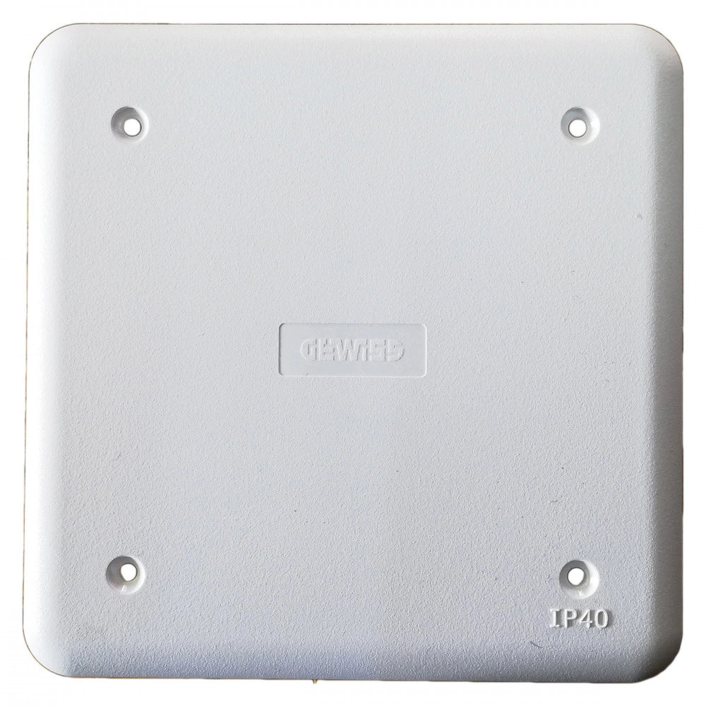 Coperchio bianco copriscatola per scatola gewiss, scegli se  118x96mm