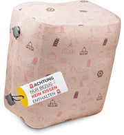 Supporto per piedi gonfiabile per bambini - con fodera Dino Blossom | Per viaggi aerei, auto e treno | Molto morbido, lavabile e compatto (Travel Blush, standard)