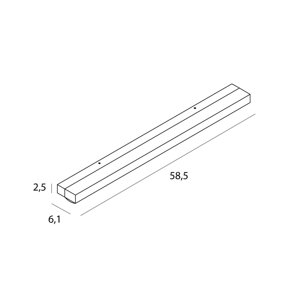 Applique bagno lineare moderna cromo LED 7W 4000K IP44