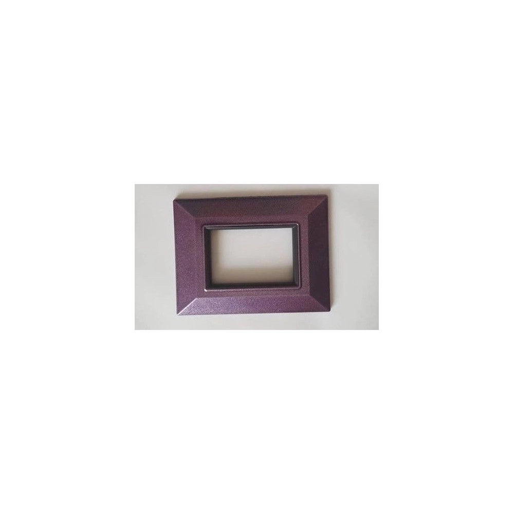 Trade Shop - Placca Placchetta Placchette Compatibili Per Serie Axolute Bticino Colorate Sq - Viola Metallizzato -4 Fori     -