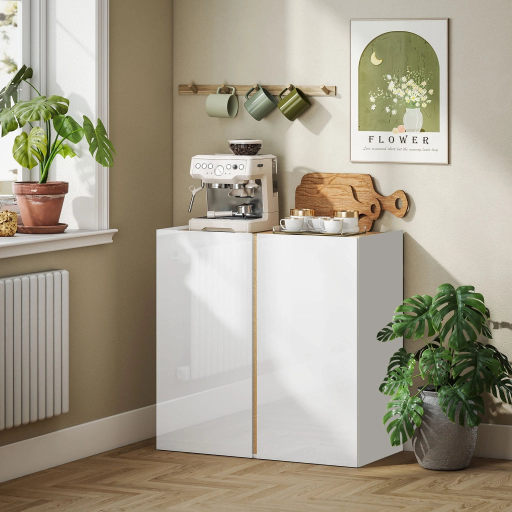 Armadio da soggiorno con ante ¨C Minimal ¨C bianco 80x40x80cm