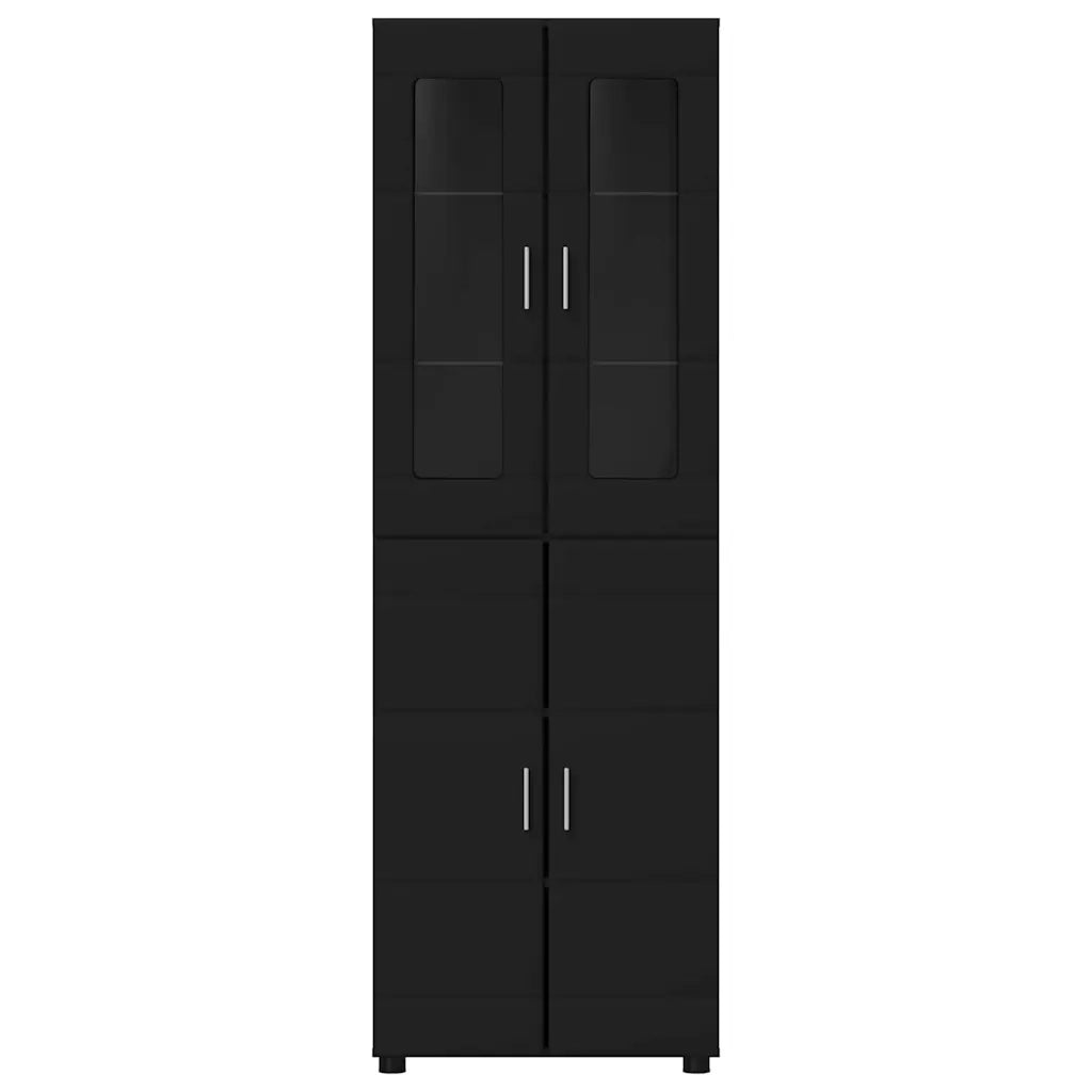 Credenza FLORIN Nero 60 x 35 x 182 cm Legno multistrato