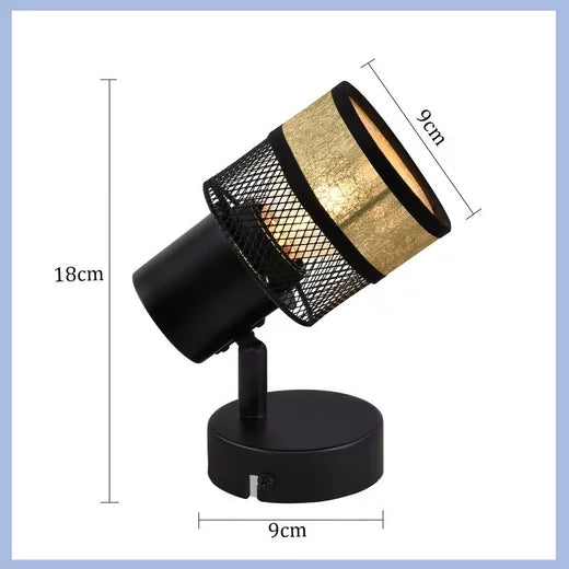 ZMH Lampada da soffitto nera 1 fiamma rotazione 330° per soggiorno