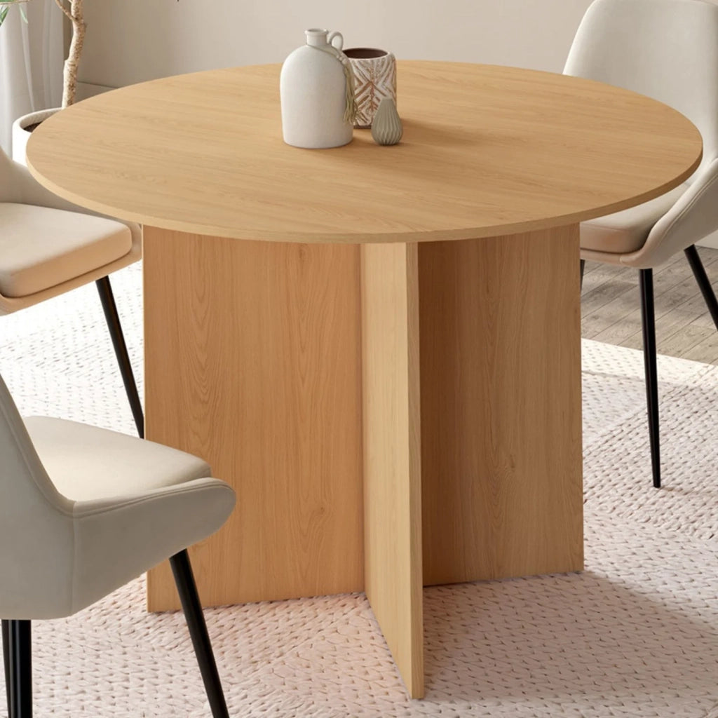 IDMarket - Tavolo da pranzo ovale allungabile MARTHE 4-8 persone effetto faggio 110-150 cm