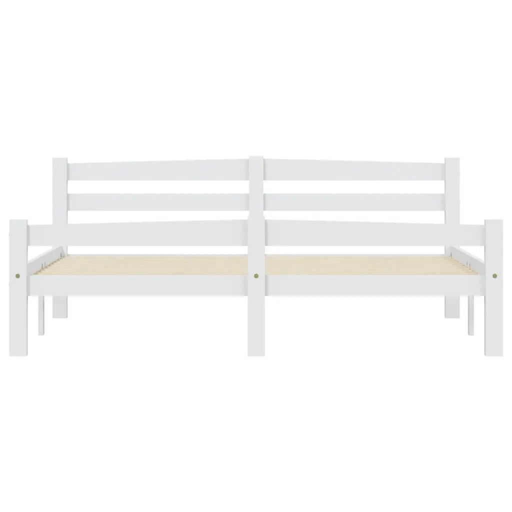 Giroletto senza Materasso Bianco 160x200 cm in Legno di Pino