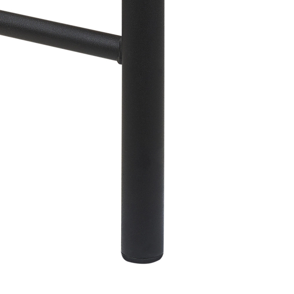Struttura del letto in metallo nero 160 x 200 cm King Size Doghe in legno di pioppo Camera da letto minimalista industriale