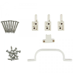 Zanzariera per porta a telaio fisso in alluminio 95 x 210 cm bianca 2008030/2