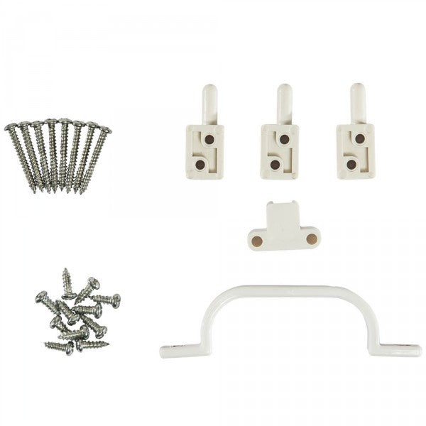 Zanzariera per porta a telaio fisso in alluminio 95 x 210 cm bianca 2008030/2