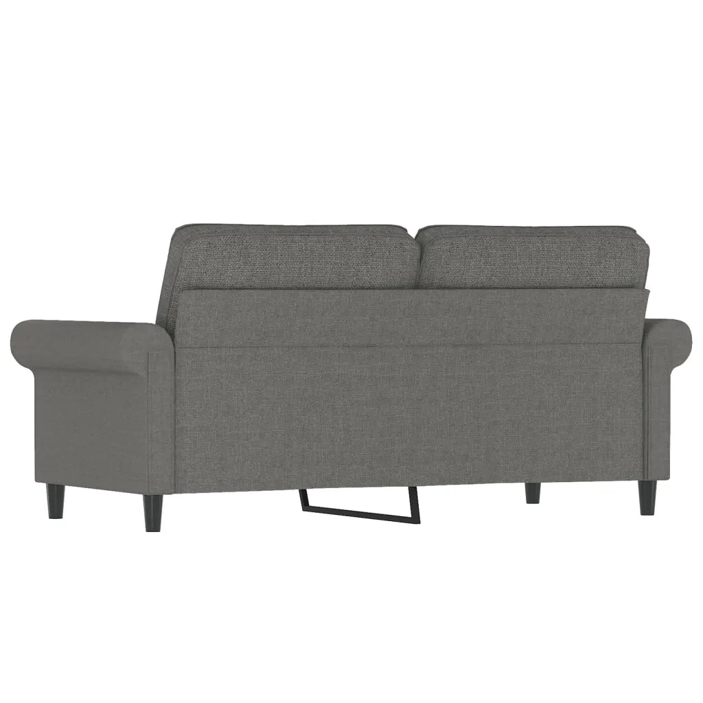 Divano a 2 Posti Grigio Scuro 140 cm in Tessuto 349194