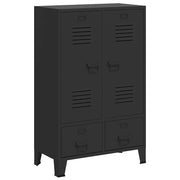 Armadio in Metallo in Stile Industriale 67x35x107 cm Nero CFW8201928