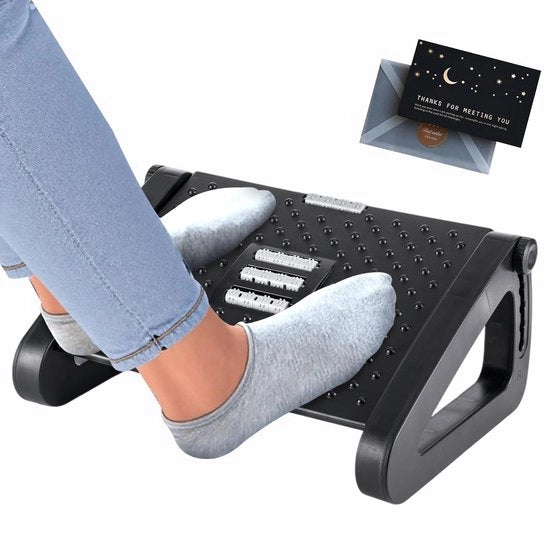 Sedia per piedi, Sedia per piedi regolabile per ufficio, 6 altezza sedia per piedi regolabile, Sedia per piedi ergonomico con superficie di massaggio antiscivolo per ufficio e casa