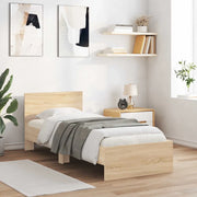 Struttura letto con testata-Giroletto Rovere Sonoma 80 x 200 cm 834203