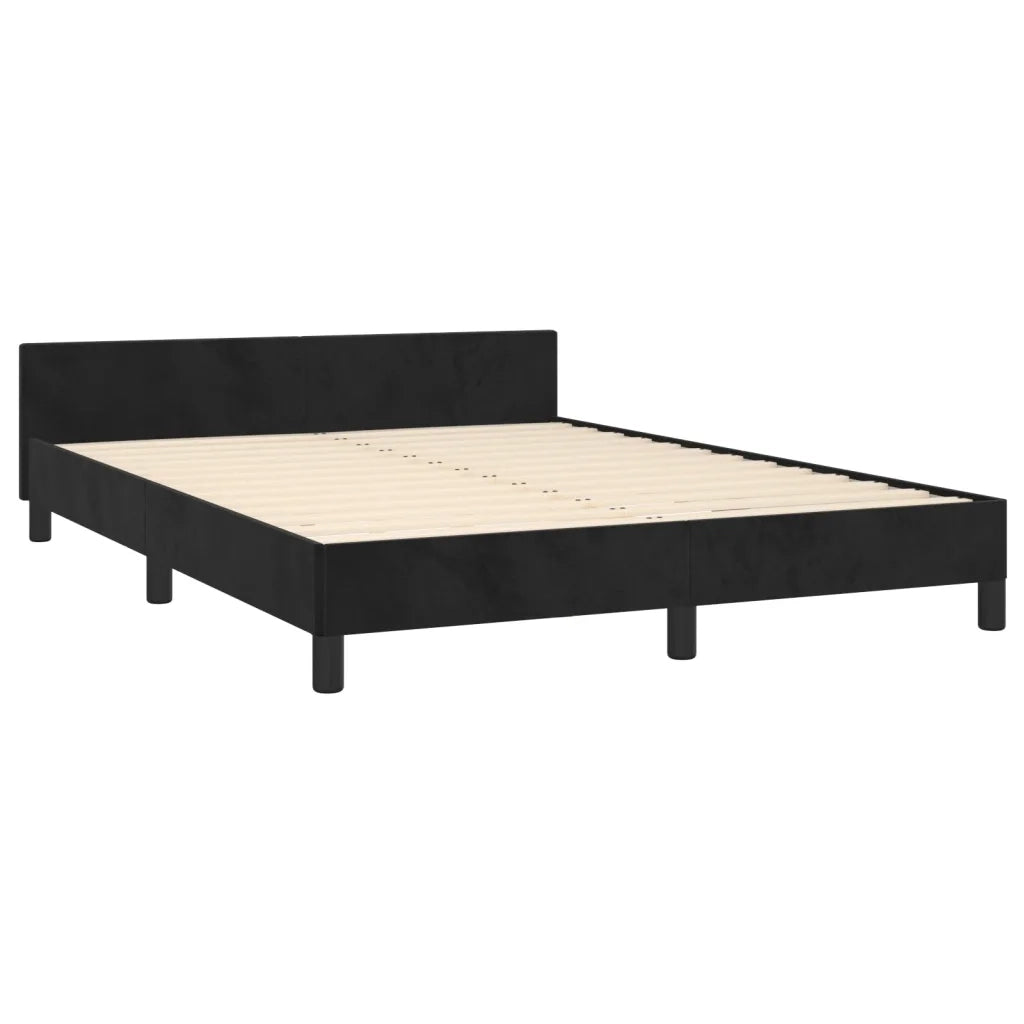 Giroletto con Testiera Nero 140x200 cm in Velluto cod mxl 58400