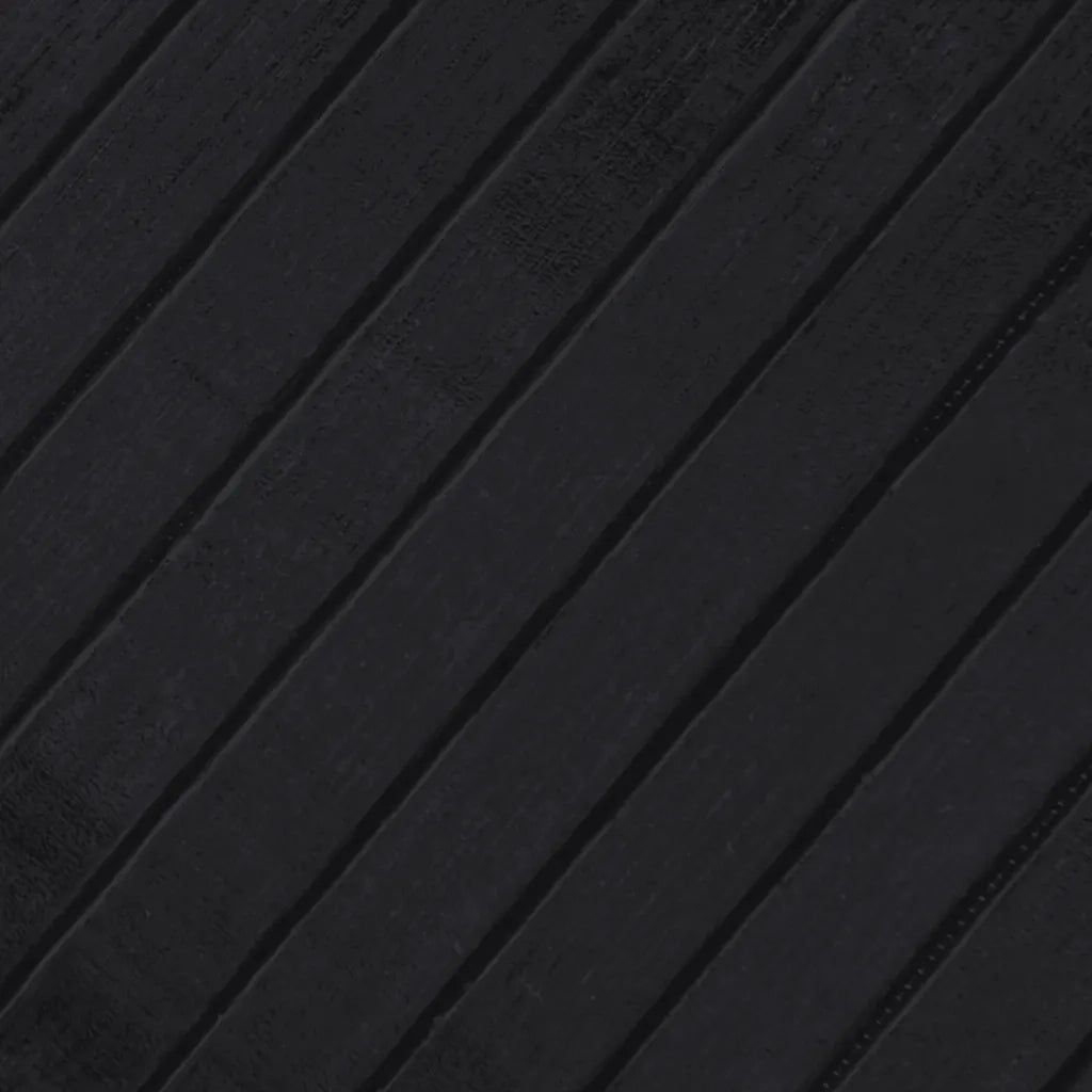 Tappeto Rettangolare Nero 60x400 cm in Bambù 376846