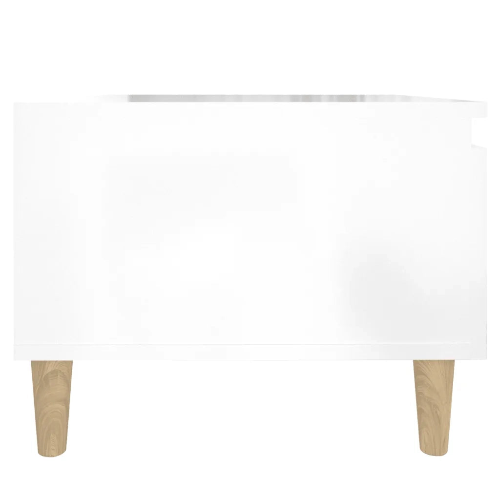 Tavolini 2pz Bianco Lucido 50x46x35 cm in Legno Multistrato cod mxl 26984