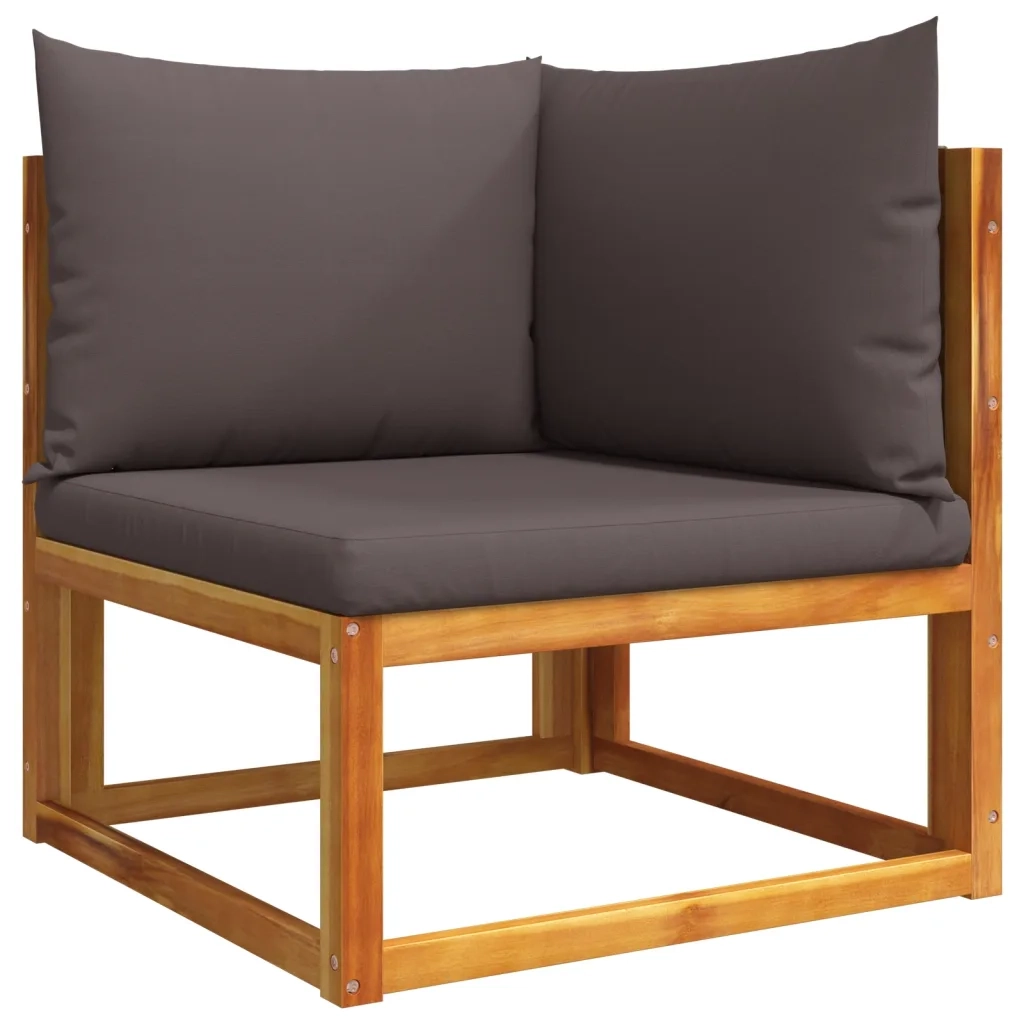 Set di divani da giardino 6 pezzi con cuscini in legno di acacia e corda 3278823