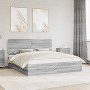 Struttura del letto con cassetto Grigio Sonoma 180 x 200 cm 3412572