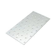 Piastra forata 100x200mm, spessore 2mm, acciaio zincato