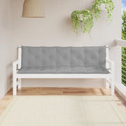 Cuscini Panca da Giardino 2 pz-Set di 2 Cuscini per panchina da esterno Grigi 180x50x7cm Tessuto Oxford