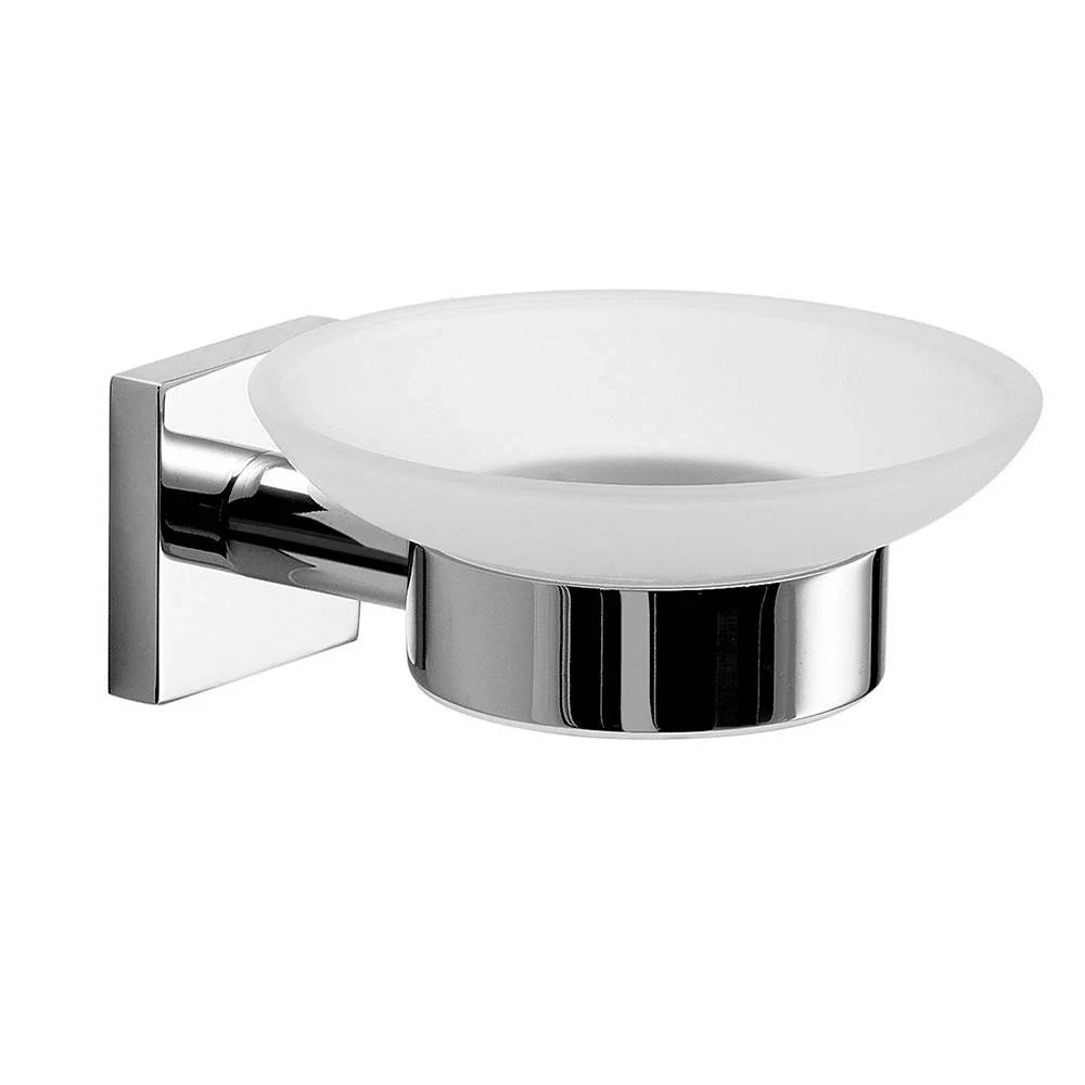 Portasapone a muro GEDY linea Fuji in acciaio Cromato
