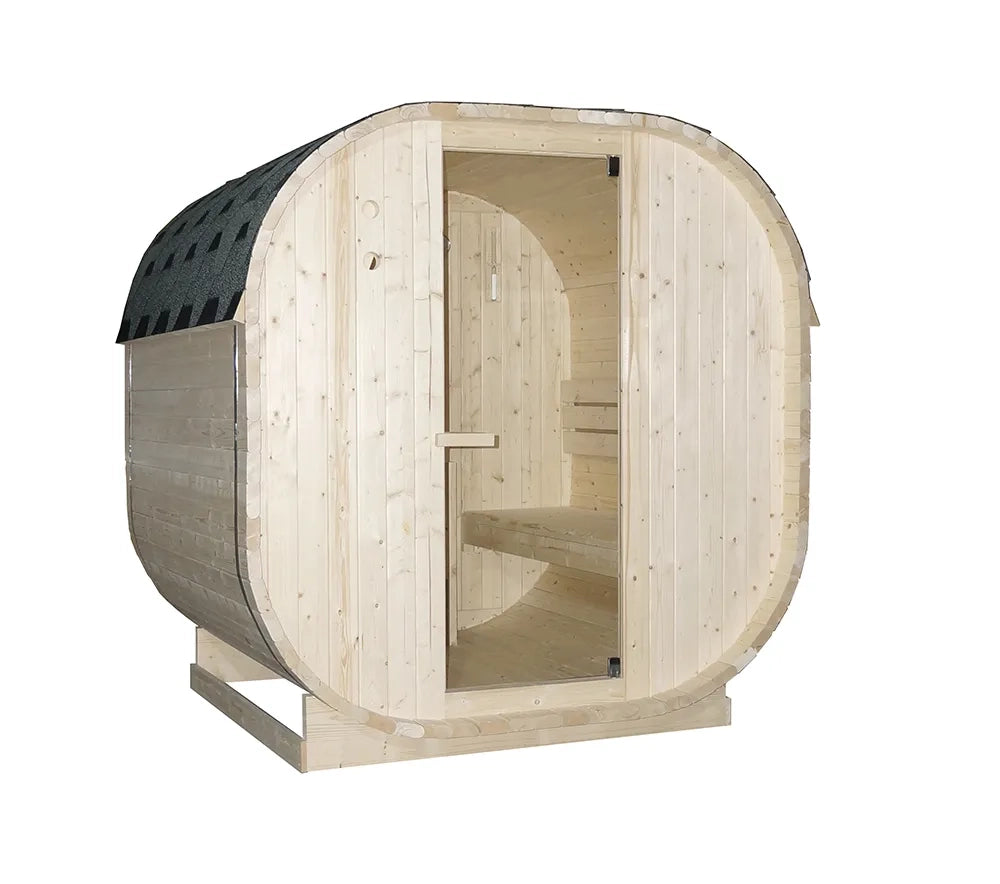 Sauna finlandese da esterno 4 persone 185x180cm h194 in legno di abete | Kota
