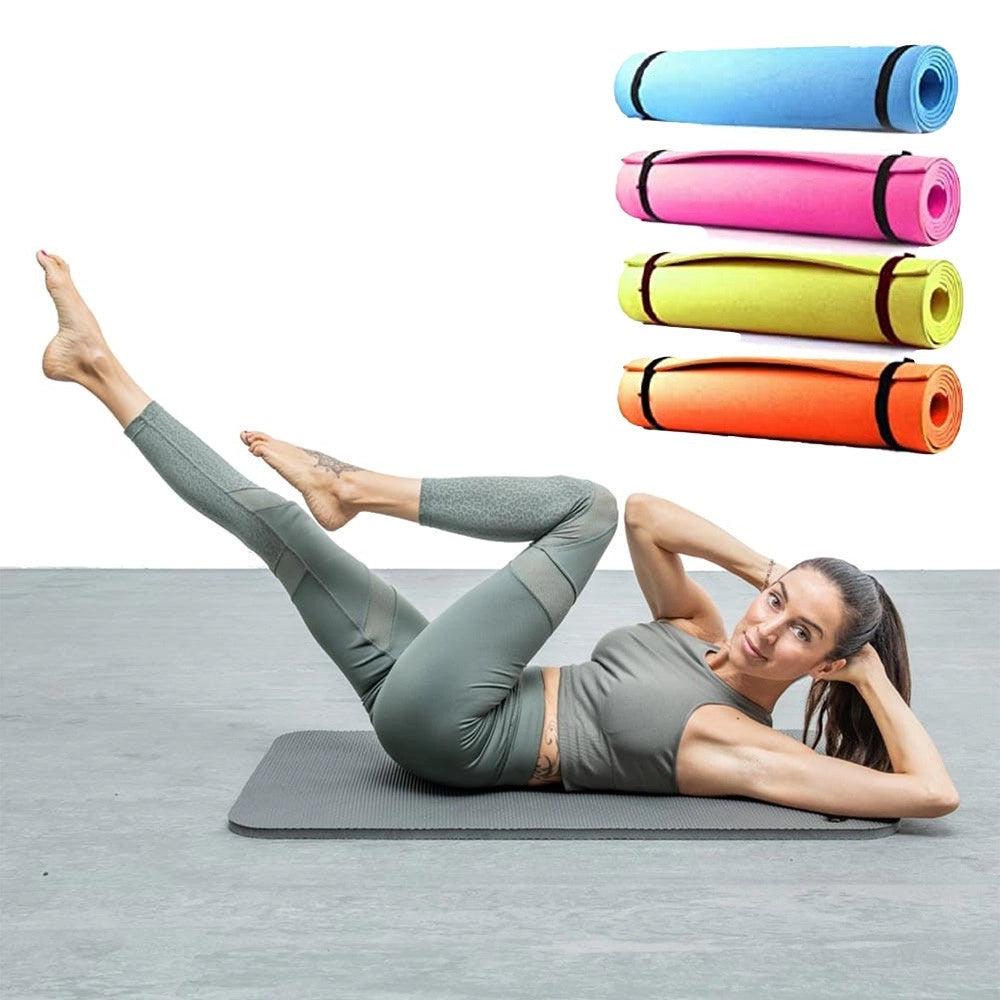 Trade Shop - Tappetino Yoga In Eva 61x183x0.6 Cm Tappeto Aerobica Fitness Pilates Palestra -