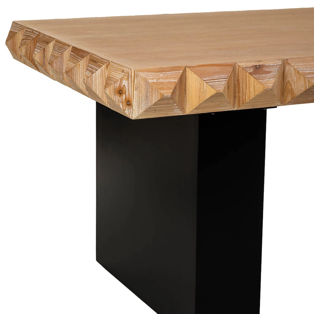 Tavolo in legno e metallo marrone 200x100x78h cm