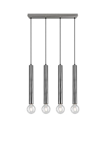 Lampada a Sospensione da Interno  E27 in Metallo Nickel Opaco