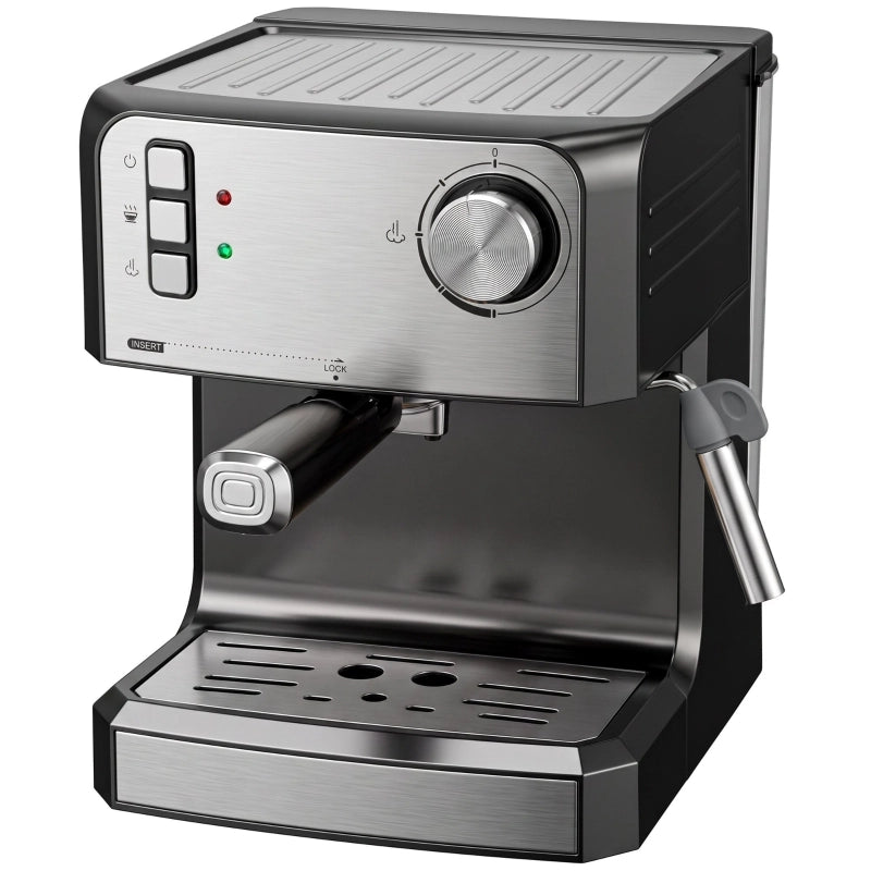 Macchina per caff¨¨ espresso, 20 bar con montalatte, serbatoio dell'acqua da 1,6 litri, nera