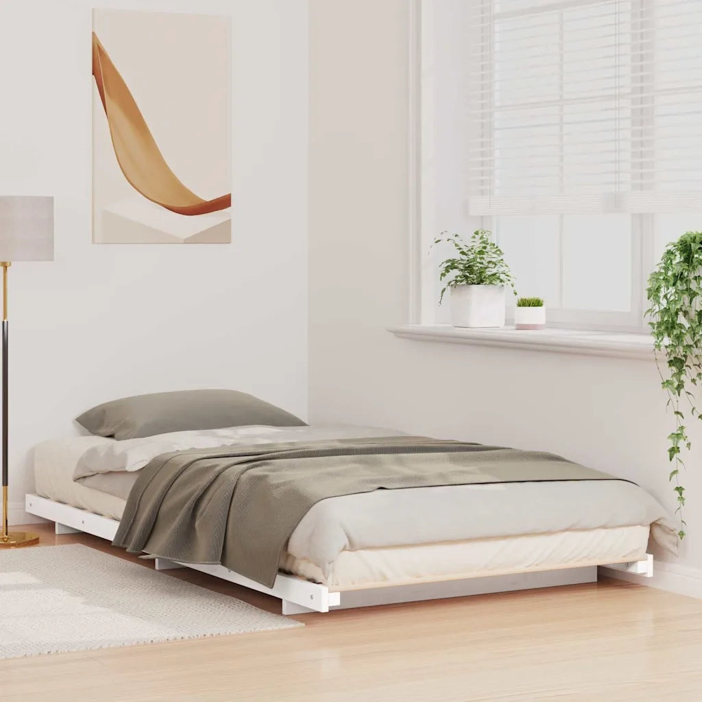Struttura del letto Bianco 80 x 220 cm Pino massello 873122