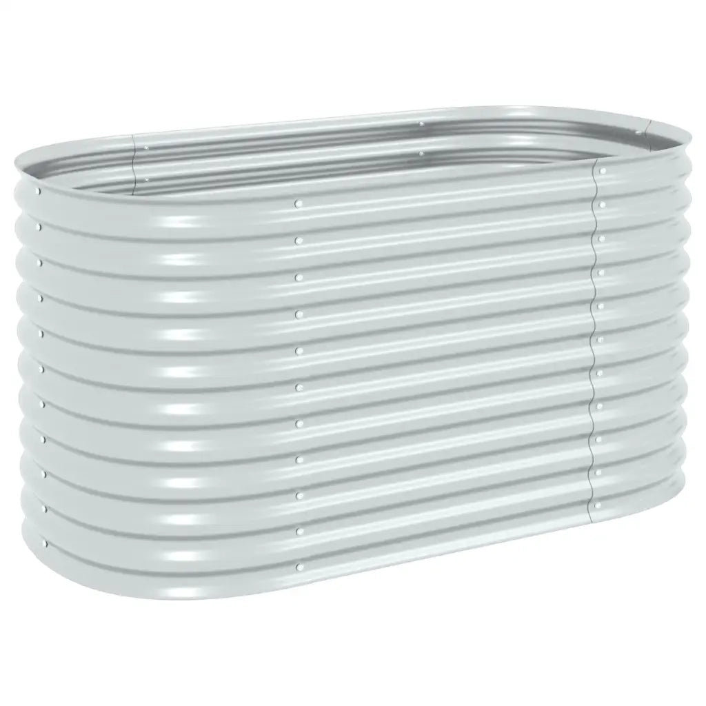 Letto Rialzato Giardino 160x80x81 cm in Acciaio Zincato Argento 45514