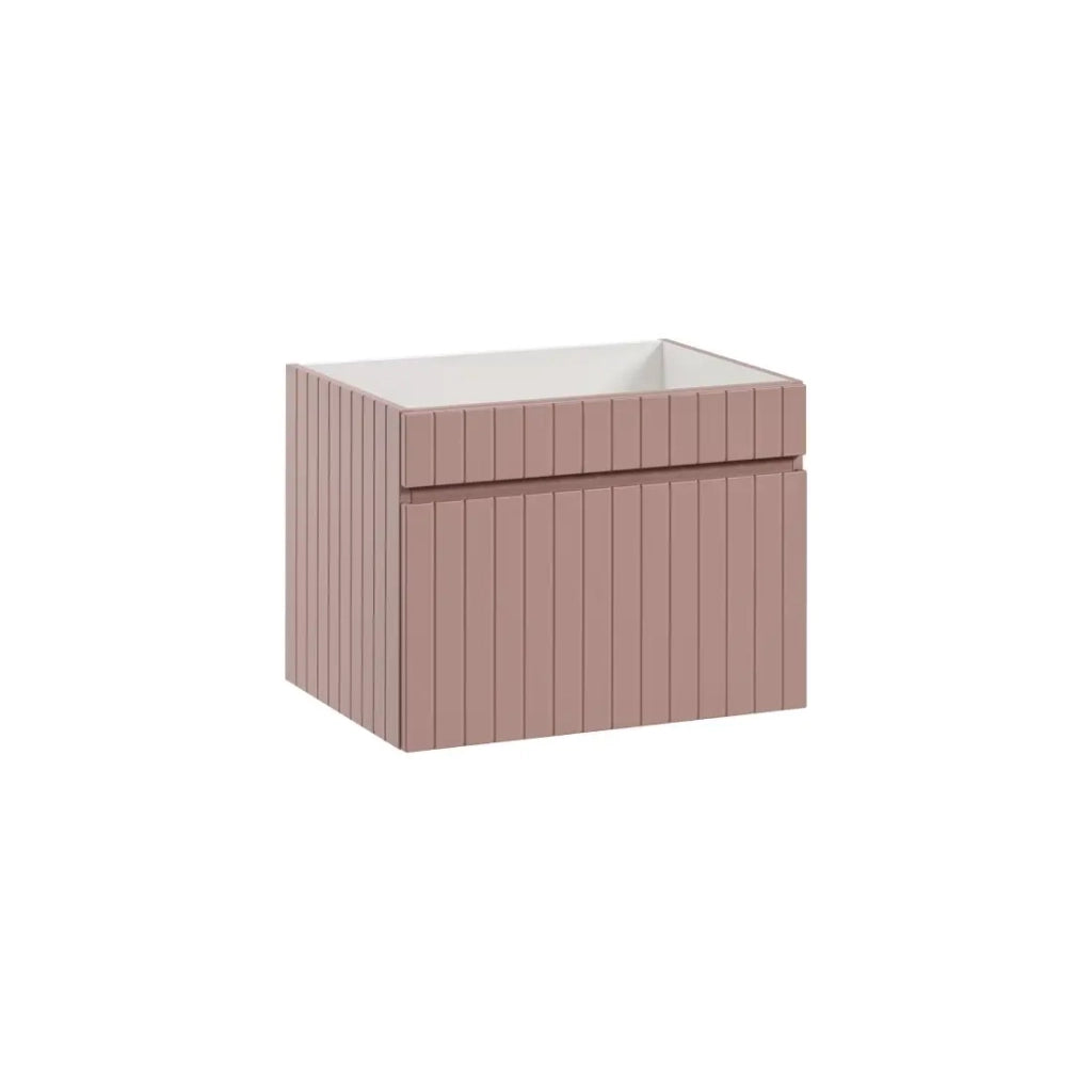 Mobile sottolavabo ICON 60 cm – 1 cassetto – Finitura rosa cipria – Sospeso – Stile moderno