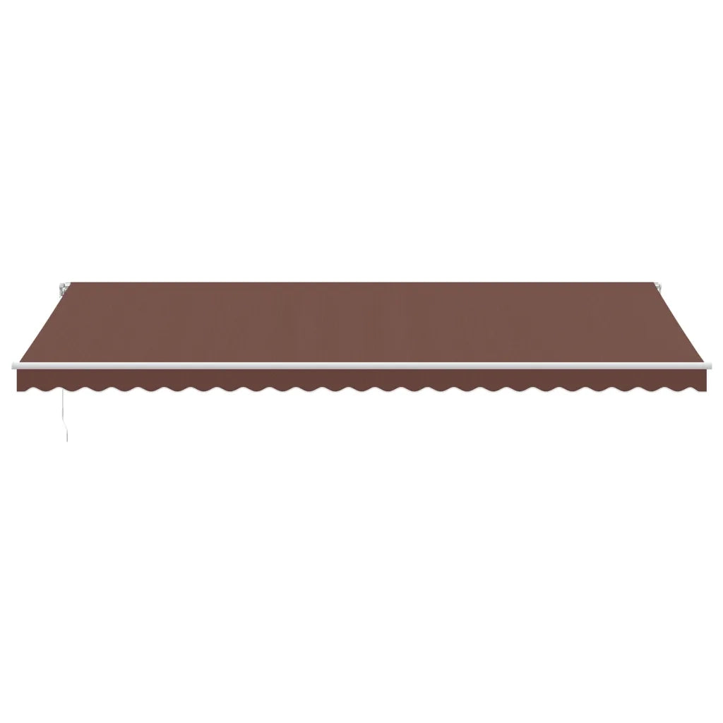 Tenda da Sole Retrattile Manuale con LED Marrone 600x350 cm 3215400