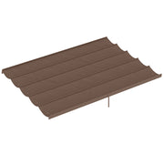 Tetto di Ricambio per Pergola Gazebo da Giardino 300x400 cm in Poliestere Caffè