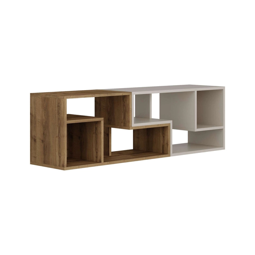 Mobile TV modulare in legno "Glis" - 145 x 35 x 44 cm - Beige