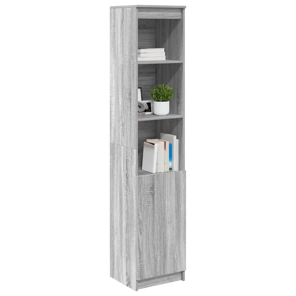Credenza Grigio Sonoma 37,5x35x180 cm in Legno Multistrato
