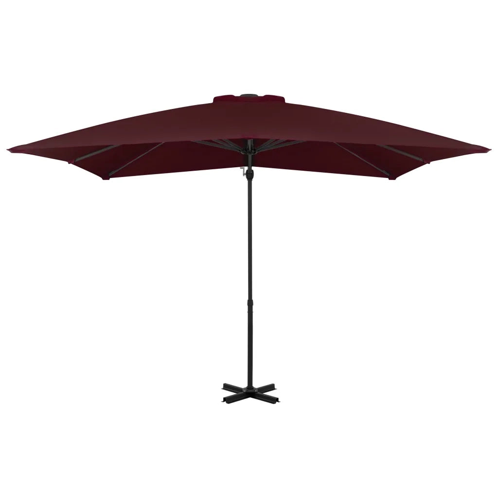 Ombrellone a Sbalzo con Palo Alluminio 250x250 cm Rosso BordÃ²