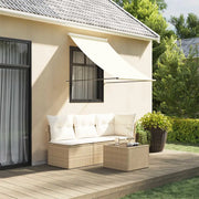 Tenda da Sole Retrattile Crema 100x150 cm in Tessuto e Acciaio 368757