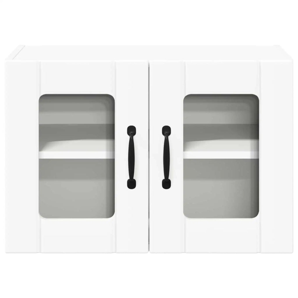 Mobile in vetro da parete LUCCA 2 pcs Bianco 60 x 31 x 40 cm 884966