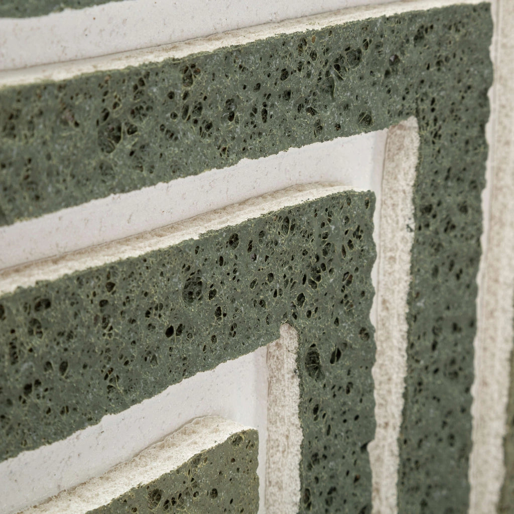 Bamesola, Quadro Effetto Rilievo e Texture Materica, 60x80h cm Verde