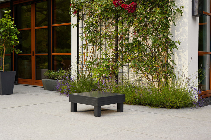 Tavolino Keter Elements 65x65x29 cm Effetto Legno Grafite