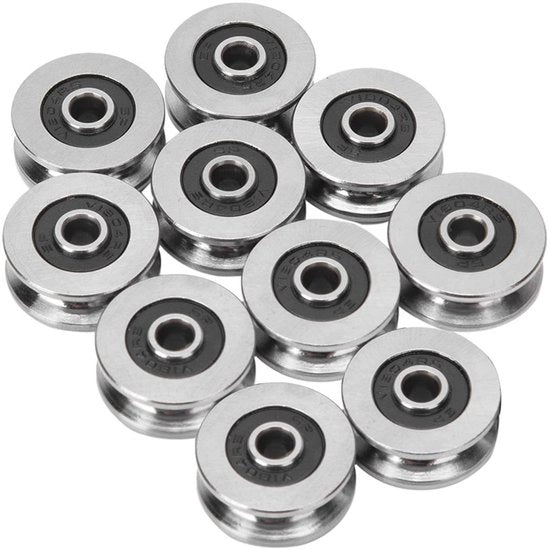 V Groef Lagger in Acciaio di Alta Qualità - 10 Pezzi - 4 x 18 x 8mm - Duraturo e Affidabile - Adatto per Motori e Modellismo - Lagger a V - Groove