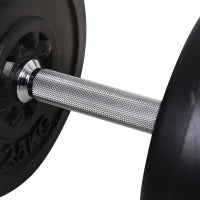 Set Bilanciere e Dischi 65kg con 2 Manubri Pesi, Bilanciere Palestra Manubri con 14 Dischi in Acciaio e Plastica