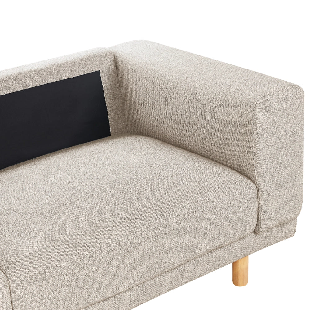Divano a 3 posti tessuto beige moderno stile retrò soggiorno