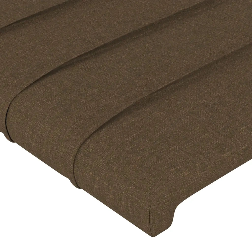 Testiera | Testata a LED Marrone Scuro 144x5x78/88 cm in Tessuto