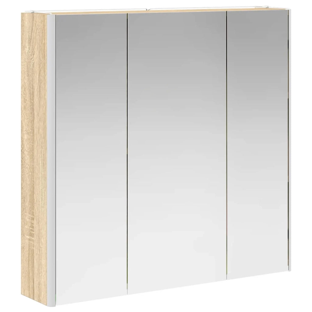 Mobiletto per specchio da bagno con lo scaffale Rovere Sonoma