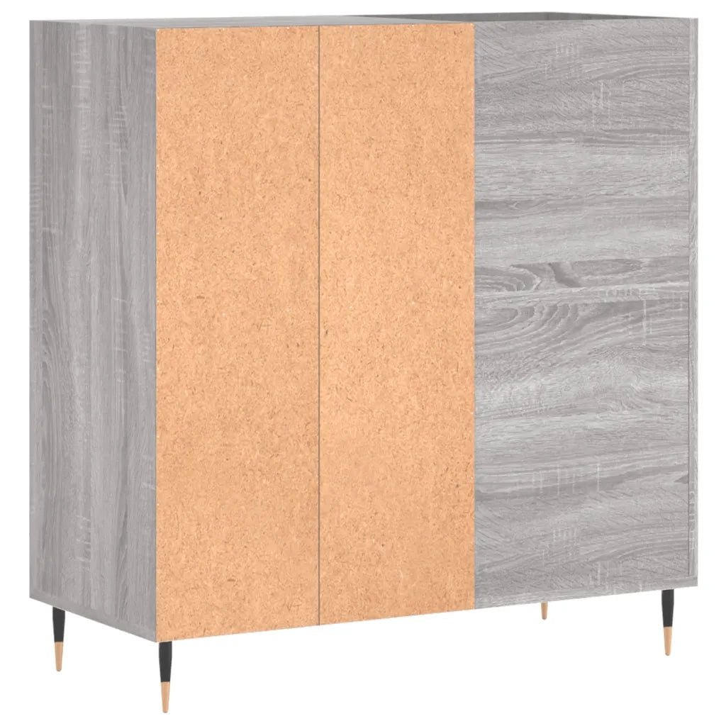 Mobile Porta Dischi Grigio Sonoma 84,5x38x89 Legno Multistrato 831770